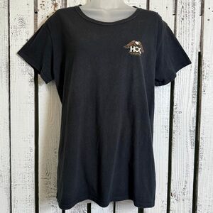 Harley Davidson HOG Official Riding Club Tshirt Women XL Black Retro Shortsleeve